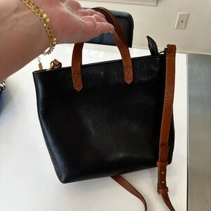 Madewell zip transport crossbody bag small leather purse